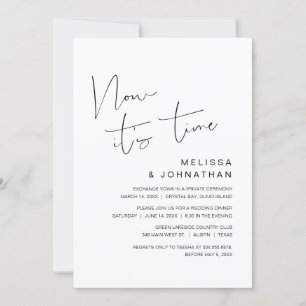 Invitation Fuite en mariage, C'est maintenant le moment