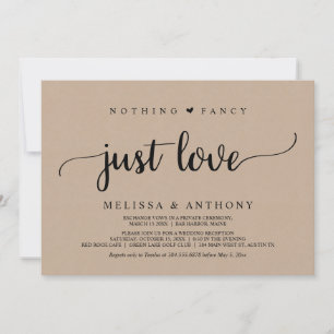 Invitation Fuite en mariage, Rien de fantaisiste juste de l'a