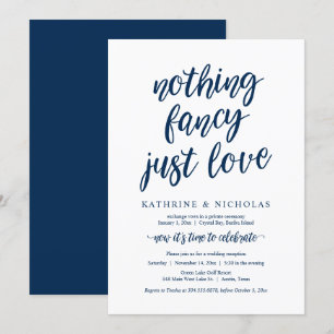 Invitation Fuite en mariage, Rien de fantaisiste, Juste une i