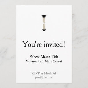 Invitation Full Sand Hourglass - Créez votre propre légende !