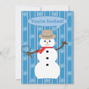 Invitation Fun and Fancy Christmas Snowman inspecteur