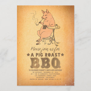 Invitation Fun BBQ Anniversaire fête