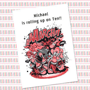 Invitation Fun Bowling Anniversaire Personnages de fête