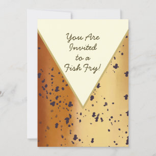 Invitation Fun Brown Trout Pattern Modern Fish Fry