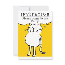 Invitation Fun Cat Design Party