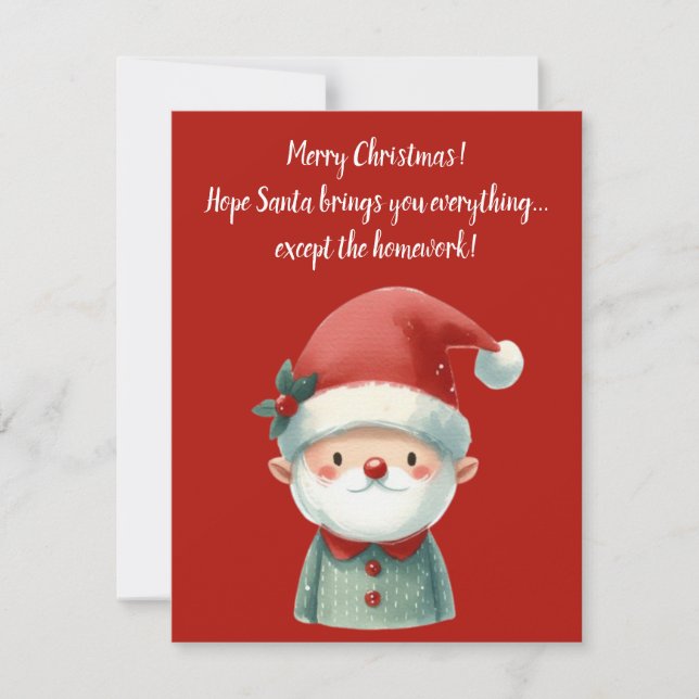 Invitation Fun Christmas Grey Card (Devant)