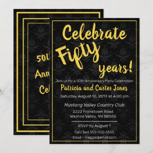 Invitation Fun Classique 50e Anniversaire