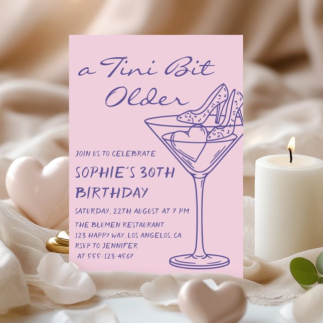 Invitation Fun Cocktail Un Peu Plus Âgé 30 Ans (Créateur téléchargé)