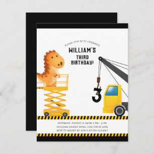 Invitation Fun Dinosaur fête d'anniversaire