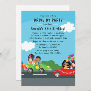 Invitation Fun Drive By Birday Party