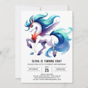 Invitation Fun Editable Horse Anniversaire
