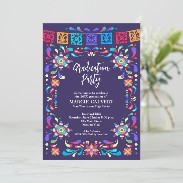 Invitation Fun Fiesta Graduation Party (Debout devant)