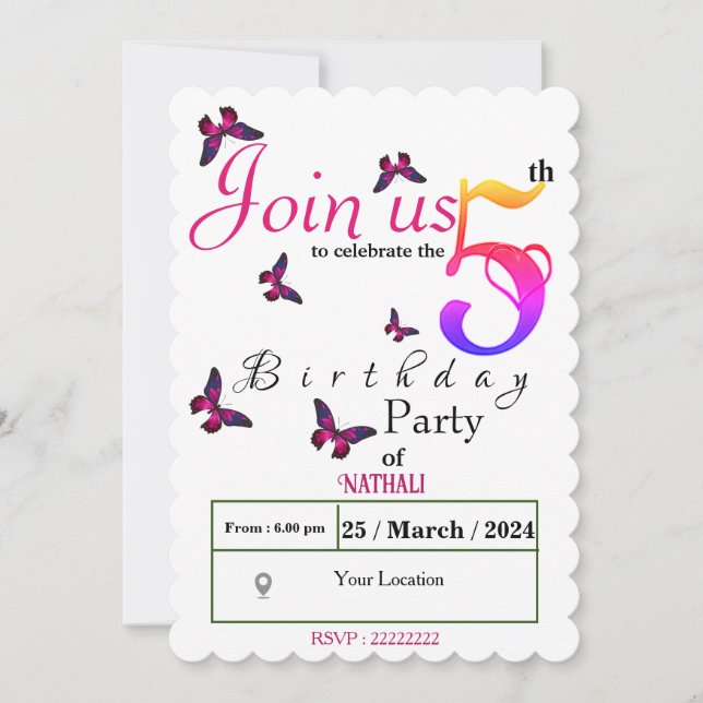 Invitation Fun Fluttant (Devant)