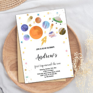 Invitation Fun Galaxy Party Thème pour enfants