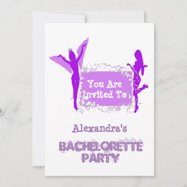 Invitation Fun girls personnalisées bachelorette party (Devant)