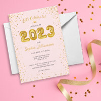 Fun Gold Balloons Classe de 2023 Graduation Party