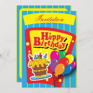 Invitation Fun Happy Birthday Party
