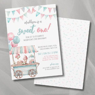 Invitation Fun Ice Cream Été 1er anniversaire fête