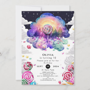 Invitation Fun Kids Candyland Anniversaire