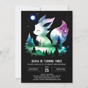 Invitation Fun Majestic Wolf Anniversaire