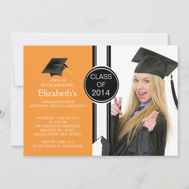 Invitation Fun Modern Graduate Photo Party (Devant)