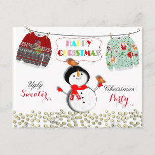 Invitation Fun Noël moche Sweater thème fête festive