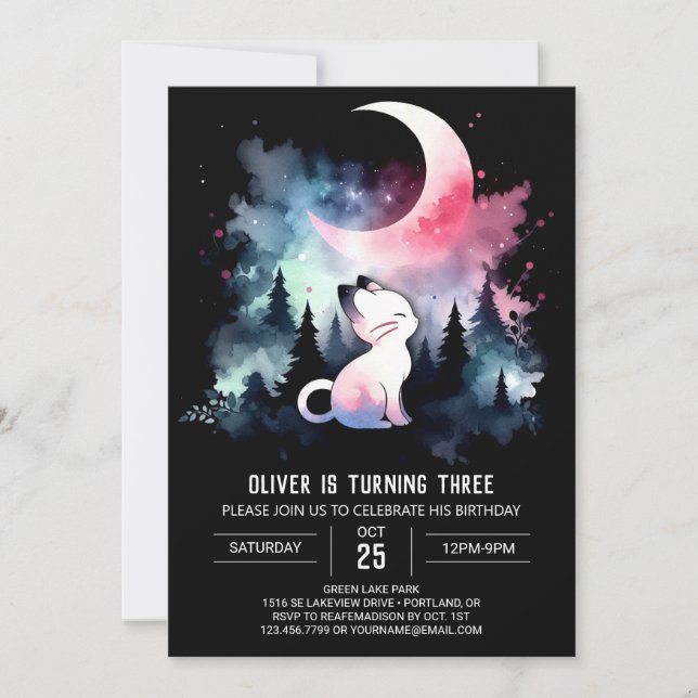 Invitation Fun Printemps Chat (Devant)