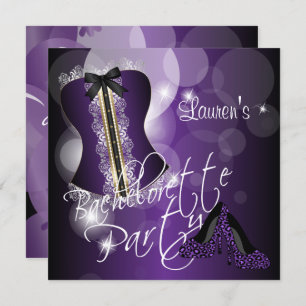 Invitation Fun Purple Bachelorte