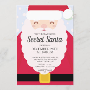 Invitation FUN Secret Père Noël Gift Exchange