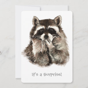 Invitation Fun Shhh Raccoon de la surprise du 30e anniversair