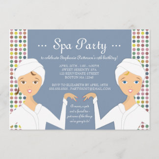 Invitation Fun Spa Birthday Spa Party Invitation| Zèbre