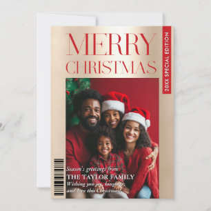 Invitation Fun Trendy Magazine Couverture Famille Photos Fait