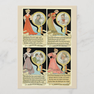 Invitation Fun Vintage Tarot Card Style Collage Halloween
