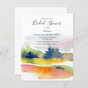 Invitation 'Fun with Watercolor Brushstrokes' Abstrait Invit