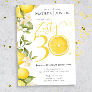 Invitation Fun Zesty Lemon fête du 30e anniversaire