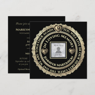 Invitation Funérailles / Célébration de la vie Avis Invitatio