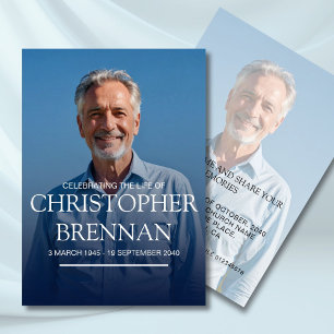 Invitation Funéraire Mémorial Simple Célébration De La Vie