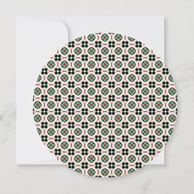 Invitation Funky Boho Retro mignon Motif de Noël Abstrait (Devant)