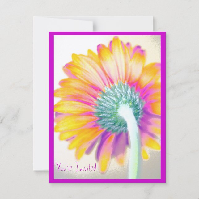 Invitation Funky Gerbera (Devant)