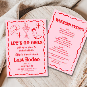 Invitation Funky Go Girls Nashville Bachelorette Party