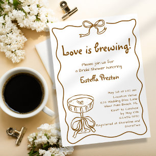 Invitation Funky Retro Love est une Bridal Shower Martini Bre
