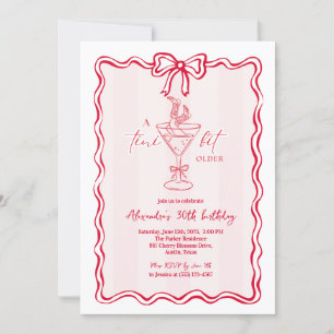 Invitation Funky Tini Bit Ancien Martini fête d'anniversaire 