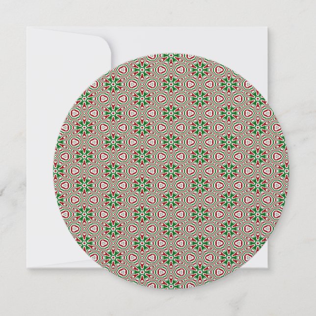 Invitation Funky Trippy Eclectique Boho Noël Kaleidoscope (Devant)