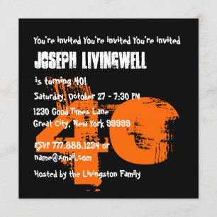 Invitation Funny 40e Halloween Halloween A08C