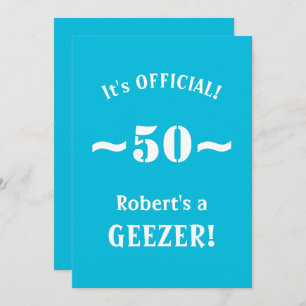 Invitation Funny 50th Birthday Milestone Party Invite