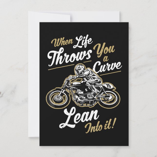Invitation Funny Biker cite un cadeau de moto sarcastique (Devant)