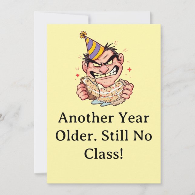 Invitation Funny Birthday Card (Devant)