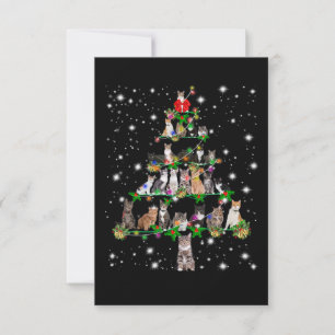 Invitation Funny Cats Christmas Tree Tee Ornement Décor Cadea