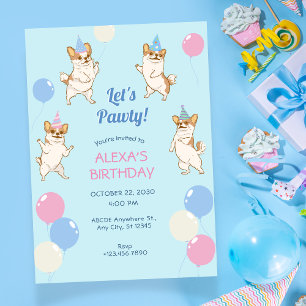 Invitation Funny Chihuahua Chien dansant anniversaire de la p