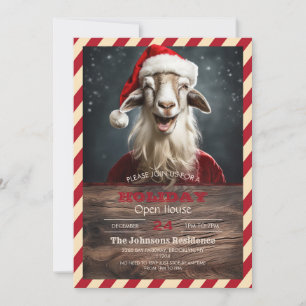 Invitation Funny Christmas Goat